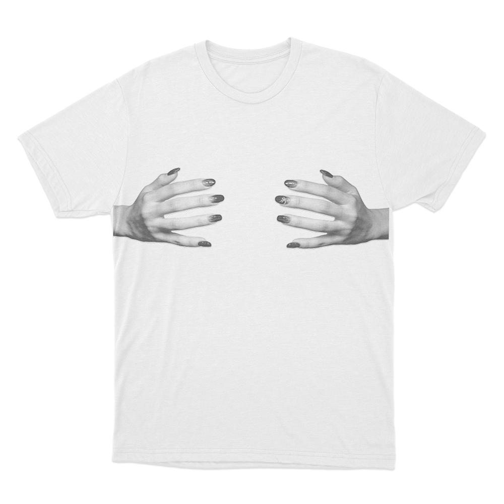 Yves Handcups Unisex T Shirt White Yves Handcups Unisex T Shirt White