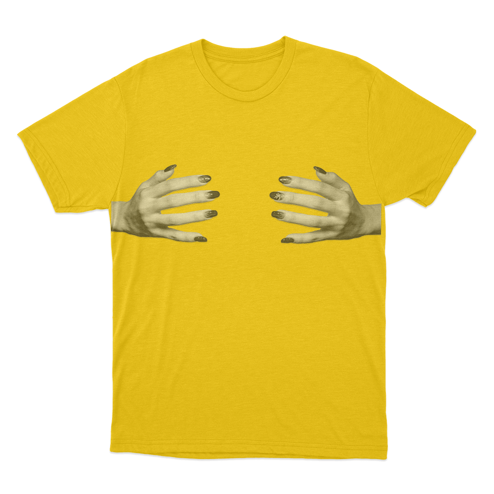Yves Handcups Unisex T Shirt Yellow Yves Handcups Unisex T Shirt Yellow